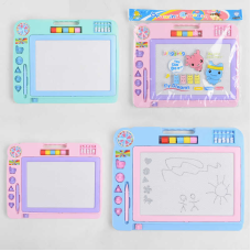 Дошка для малювання C 36508 (24) ЧОРНО-БІЛА, 3 кольори, зі штампами, 1 шт. в пакеті, ВИДАЄТЬСЯ ТІЛЬКИ МІКС ВИДІВ