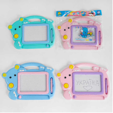 Дошка для малювання C 50120 (72) “Бегемотик“, 3 кольори, чорно-біла, в пакеті, ВИДАЄТЬСЯ ТІЛЬКИ МІКС ВИДІВ