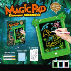 Дошка для малювання D 4238 (108/2) 3 кольори, 8 світлових ефектів, 4 неонові фломастери, трафарети, в коробці, ВИДАЄТЬСЯ ТІЛЬКИ МІКС ВИДІВ