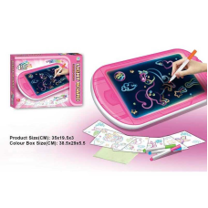 Дошка для малювання YM 10 (48/2) підсвічування, 6 трафаретів, 4 маркери, 3D окуляри, в коробці