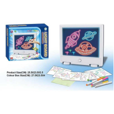 Дошка для малювання YM 11 (48/2) підсвічування, 6 трафаретів, 6 маркерів, в коробці