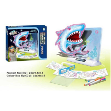 Дошка для малювання YM 17 (48/2) підсвічування, 7 трафаретів, 4 маркери, 3D окуляри, в коробці