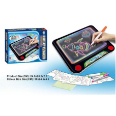 Дошка для малювання YM 27 (72/3) підсвічування, 4 маркери, 6 трафаретів, в коробці