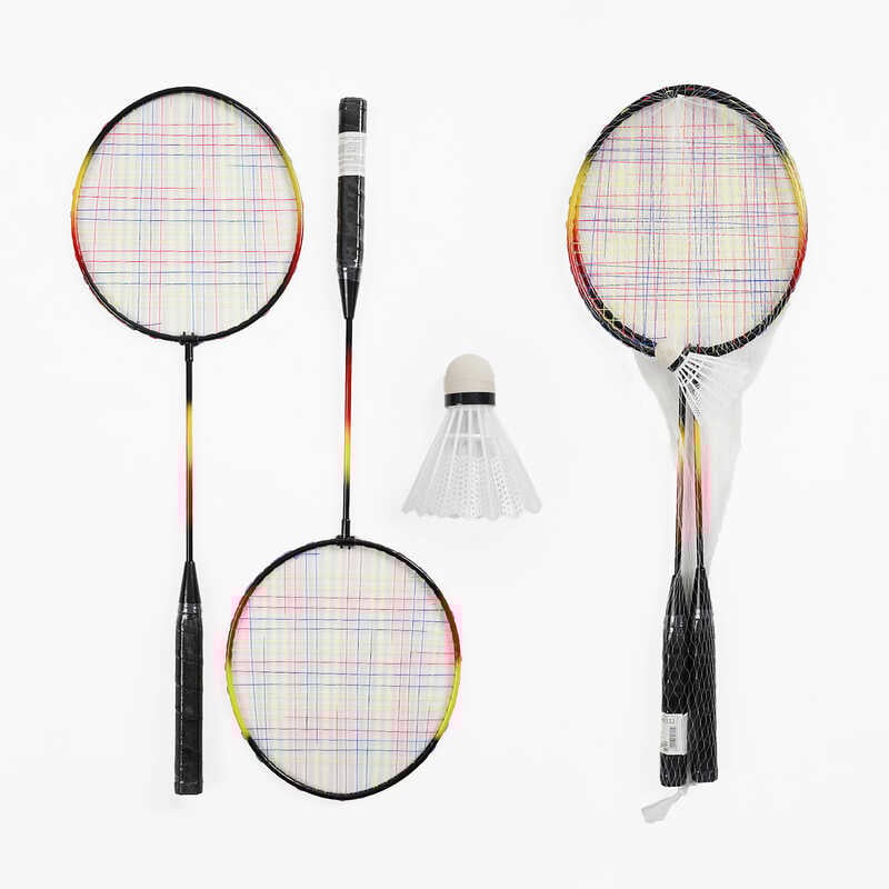 Бадмінтон D 40112 (50) 2 ракетки, 1 воланчик, металевий каркас, у сітці Бадмінтон D 40112 (50) 2 ракетки, 1 воланчик, металевий каркас, у сітці