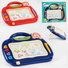 Дошка для малювання музична 71899 (24) “TK Group“, ОЗВУЧУВАННЯ УКРАЇНСЬКОЮ МОВОЮ, 2 кольори, абетка, пісні, цифри, фігури, печатки, кольорова поверхня