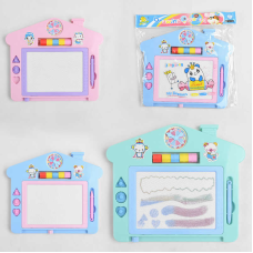 Дощечка для малювання КОЛЬОРОВА С 36495 (72) 3 кольори, зі штампами, 1шт, у пакеті