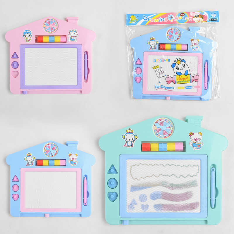 Дощечка для малювання КОЛЬОРОВА С 36495 (72) 3 кольори, зі штампами, 1шт, у пакеті Дощечка для малювання КОЛЬОРОВА С 36495 (72) 3 кольори, зі штампами, 1шт, у пакеті