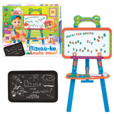 Дошка знань 12660 (12) “TK Group“, 95 елементів, дошка для крейди й для маркерів, наліпки, магніти, крейда, маркер, в коробці