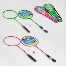 Бадмінтон С 55210 (50) “TK Sport“, 2 кольори, 2 ракетки та воланчик, у чохлі