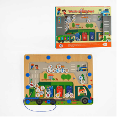 Дошка логічна C 64652 (40) “Сортування сміття”, магнітна гра, в коробці