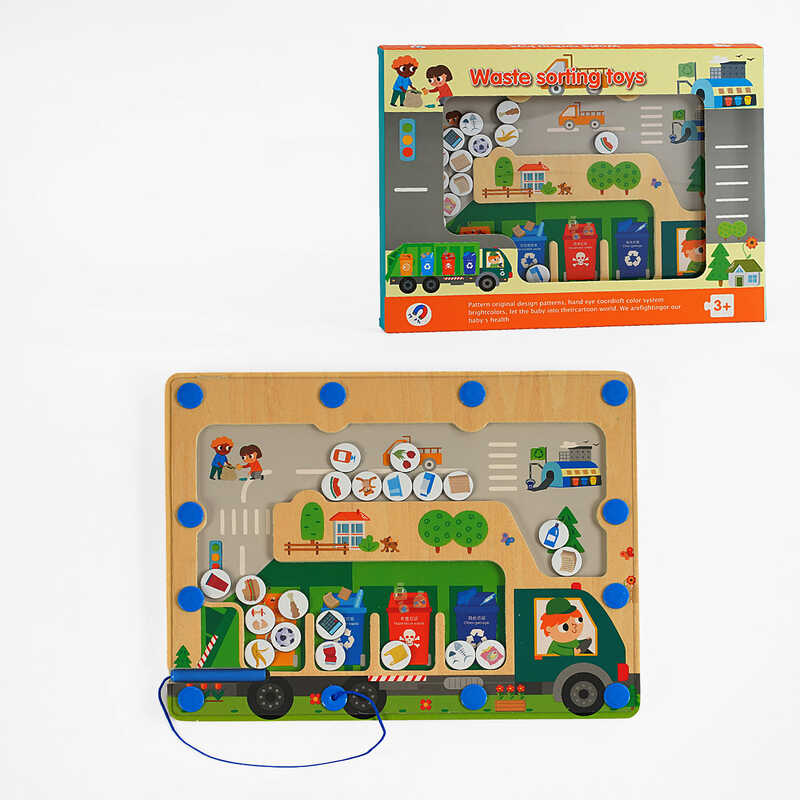 Дошка логічна C 64652 (40) “Сортування сміття”, магнітна гра, в коробці Дошка логічна C 64652 (40) “Сортування сміття”, магнітна гра, в коробці