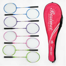Бадмінтон С 64758 (50) “TK Sport“, 4 кольори, 2 ракетки, металевий каркас, в чохлі, ВИДАЄТЬСЯ ТІЛЬКИ МІКС ВИДІВ
