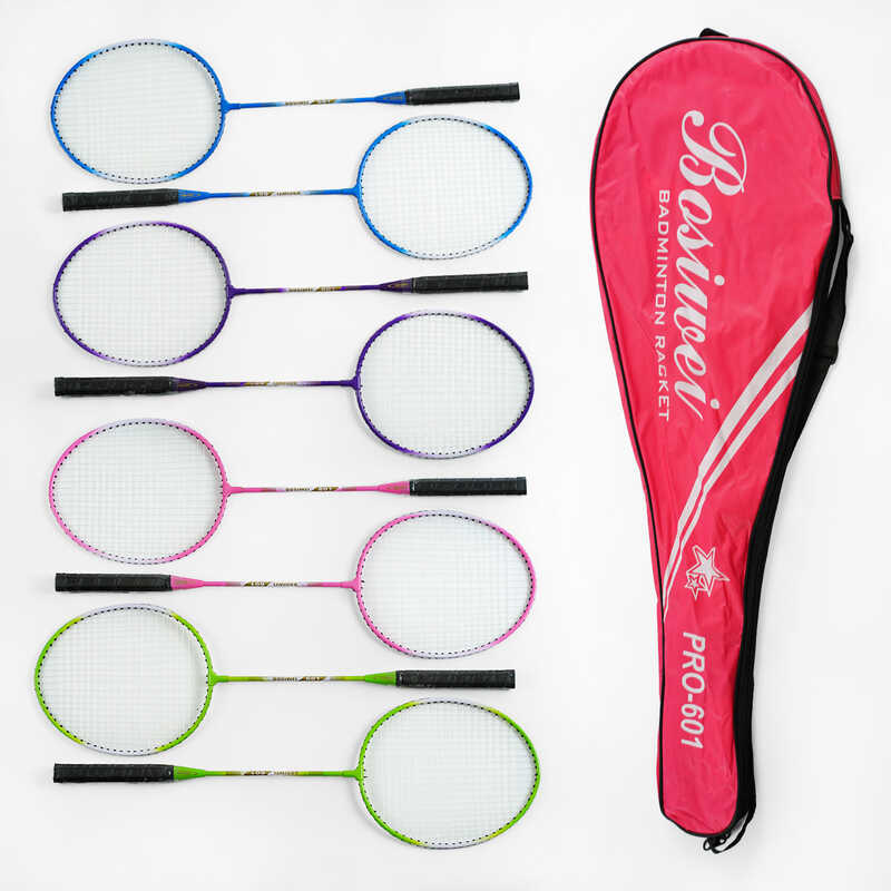 Бадмінтон С 64758 (50) “TK Sport“, 4 кольори, 2 ракетки, металевий каркас, в чохлі, ВИДАЄТЬСЯ ТІЛЬКИ МІКС ВИДІВ
