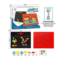 Дошка магнітна TSQ - 714 A (30) 2 види, магнітна гра, мозаїка, 112 деталей,  в коробці