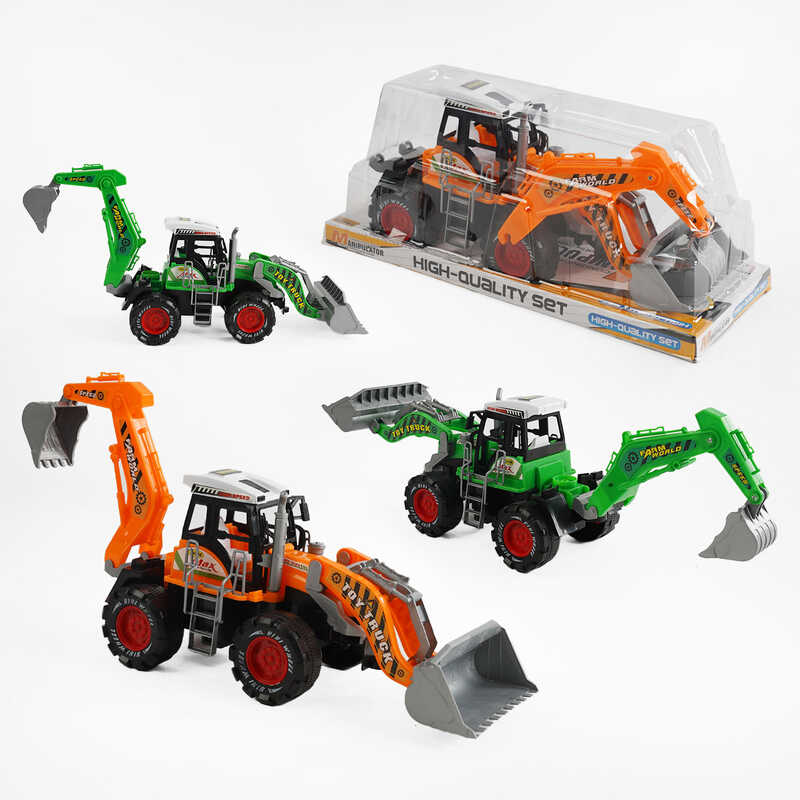 Екскаватор 678 (48/2)  2 кольори, інерція, 2 ковші, у слюді