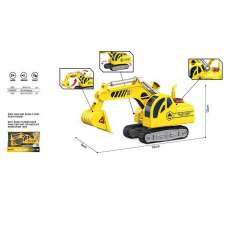 Екскаватор WY 306 B (48) масштаб - 1:20, підсвічування, звук, обертання кабіни по колу, механічний ківш, гусеничний хід, гумові гусениці, в коробці