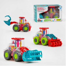 Екскаватор на батарейках 17095 (48) “WToys“, ОЗВУЧУВАННЯ УКРАЇНСЬКОЮ МОВОЮ, 2 види, шестерні, пісня, підсвічування, автоматичний рух, в коробці