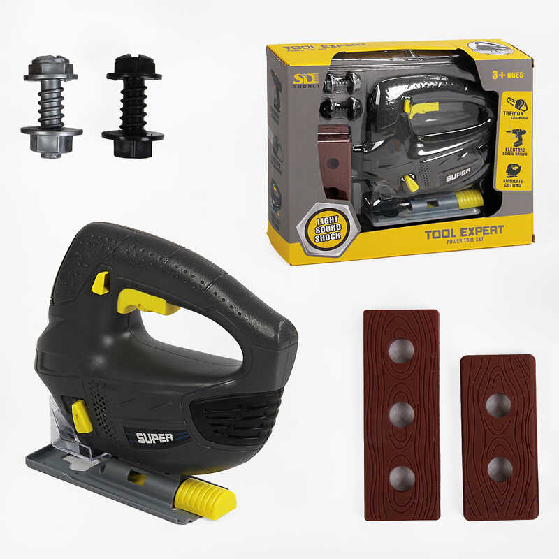 Електричний лобзик 6817-1 (60/2) підсвічування, на батарейках, тренувальні бруски, в коробці Електричний лобзик 6817-1 (60/2) підсвічування, на батарейках, тренувальні бруски, в коробці