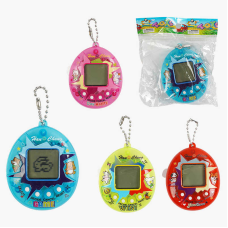 Електронна гра HC 10161 (288/2) тамагочі, на батарейках, металевий ланцюжок, звуки, в пакеті, ВИДАЄТЬСЯ МІКС ВИДІВ