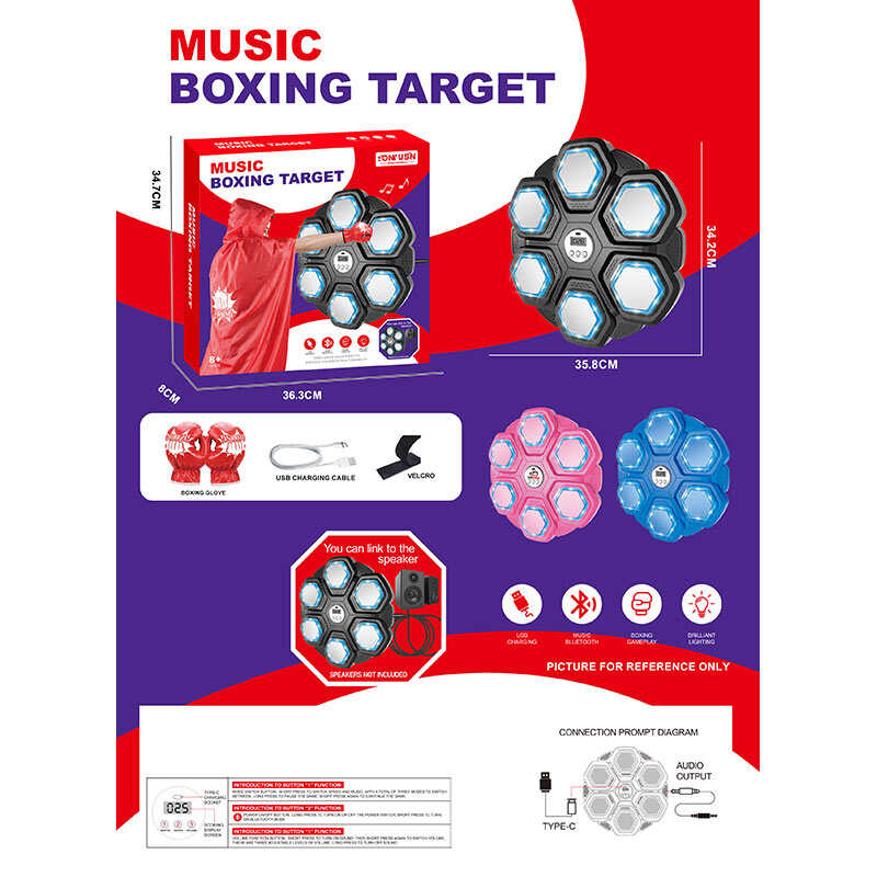 Електронний бокс 6511-1 (24) 3 кольори,  bluetooth, вбудований акумулятор, USB кабель, 1 пісня рос. мовою, підсвічування, музика, режими гучності, в коробці, ВИДАЄТЬСЯ ТІЛЬКИ МІКС ВИДІВ
