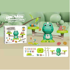 Балансир BQ 829 B (48/2) “Динозаврик“, магнітна риболовля, 2 вудочки, 10 двосторонніх карток, 10 голів динозаврів, цифри від 1 до 10, в коробці