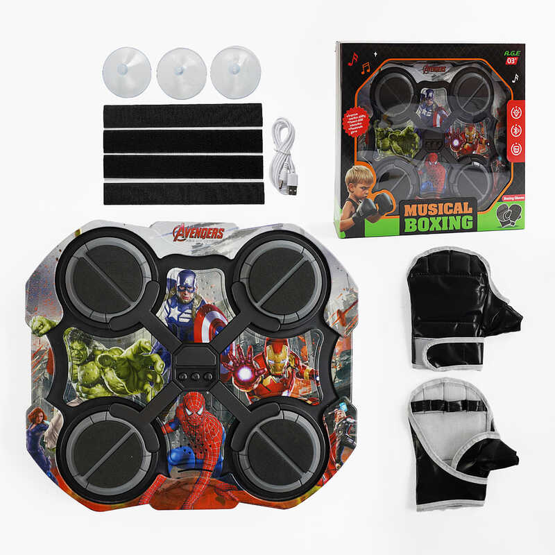 Електронний бокс BK 892 A (24/2) герой, акумулятор 3.7 V, USB кабель, підсвічування, музика, bluetooth, режими гучності, в коробці