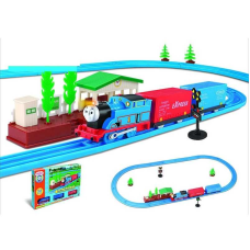 Залізниця 22841 (24/2) 26 деталей, локомотив, 2 вагони, колія, підсвічування, звуки, декорації, на батарейках, викрутка, в коробці