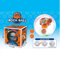 Баскетбол 111 (72/2) підсвічування, звук, прозора кулька діаметром 10 см, гумовий м’ячик, кошик на щиті, в коробці