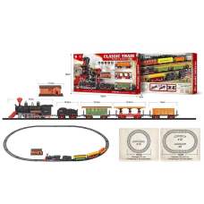 Залізниця 5143 (18/2) 26 елементів, звуки, підсвічування, локомотив, 4 вагони, в коробці