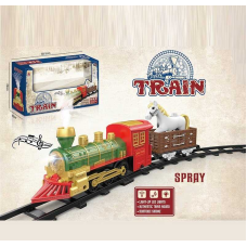 Залізниця 5814-1 P (36/2) 8 елементів, потяг, звуки, підсвічування, парогенератор, вагон, фігурка тварини, в коробці