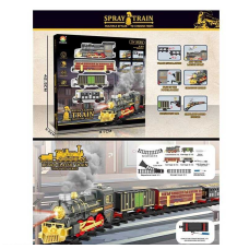 Залізниця 699-28 A (12) світлові та звукові ефекти, акумулятор 3.7 V, USB кабель, парогенерація, автоматичний принцип роботи, в коробці