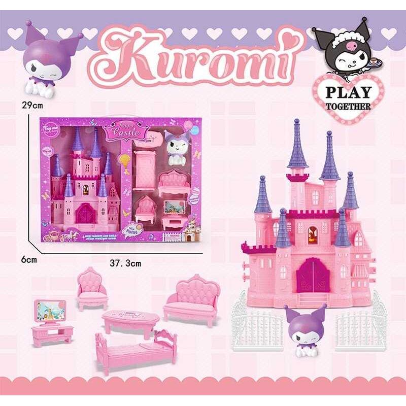 Замок JX 751 KF (48/2) висота 24см, герой, ліжечко, крісло, диван, парканчик, в коробці