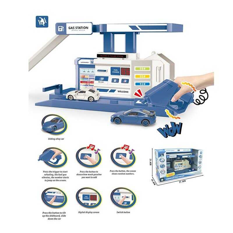 Заправка CM 559-22 M (18/2) заправна станція, машинка, підсвічування табло, звуки, вібрація, в коробці