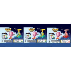 Запускач з повітряними кульками KB 154 /155/156 (27) механічний, 2 варіанти гри, 2 машинки, 10 кульок, в коробці