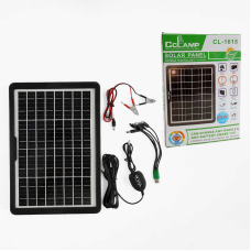 Зарядна станція С 68469 (20) сонячна панель, USB-хаб, потужність 15W, міні-крокодили, перехідник з USB на штекери 5,5*2,1 мм, USB Type-C, miniUSB, microUSB і 2,0*0,5 мм, у коробці