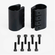 Затискач для керма трюкового самокау SW-306 (150) алюміній, колір чорний, ЦІНА ЗА 2 ШТУКИ В УПАКОВЦІ