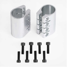 Затискач для керма трюкового самокау SW-411 (150) алюміній, колір сірий, ЦІНА ЗА 2 ШТУКИ В УПАКОВЦІ