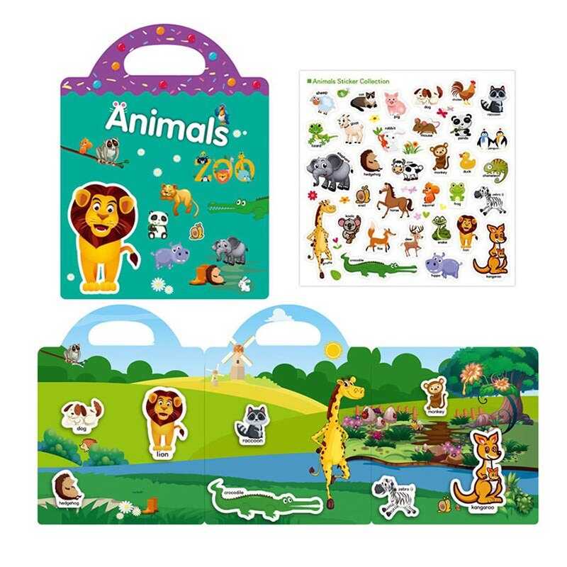 Зошит з наліпками LY 63014 (200) багаторазові наліпки, в пакеті