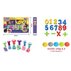 Кінетичний пісок 1903 B/E/G (24/2) 750 г, 5 кольорів, 16 форм, 6 екструдерів, в коробці