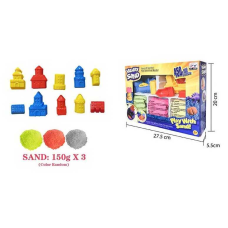 Кінетичний пісок 1905 F/G/H/I (36/2) 450 г, 3 кольори, 10 форм, в коробці
