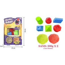 Кінетичний пісок 1908 I/J/K (48/2) 400 г, 2 кольори, 6 форм, на листі