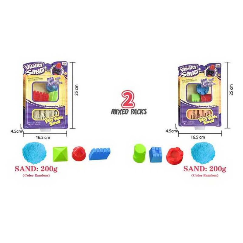 Кінетичний пісок 1909 G (96/3) 200 г, 3 форми, на листі