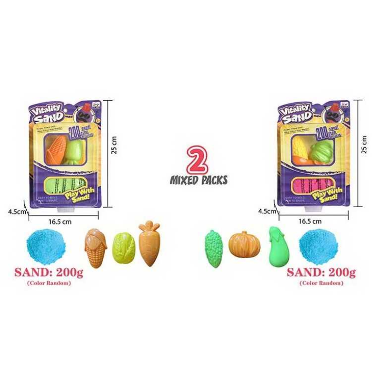 Кінетичний пісок 1909 J (96/3) 200 г, 3 форми, на листі 