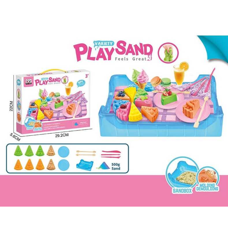 Кінетичний пісок 1933 (36/2) 500г піску, пісочниця, інструменти, форми, в коробці