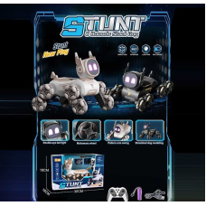 Кіт на радіокеруванні 588 A 2 B (24) 2 кольори, акум. 3,7 V, пульт 2,4 Ghz, музика, підсвічування, звуки, трансформація коліс, роликові колеса, в коробці