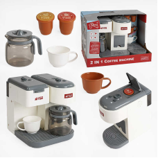 Кавомашина F 2312 (12/2) 2 кавомашини, підсвічування, звук, наливає воду, чашки, капсули, кавник, режими, в коробці