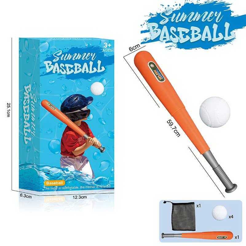 Бейсбол BZ 008 (72/2) бита, 4 пластикових м“ячі, мішечок, в коробці