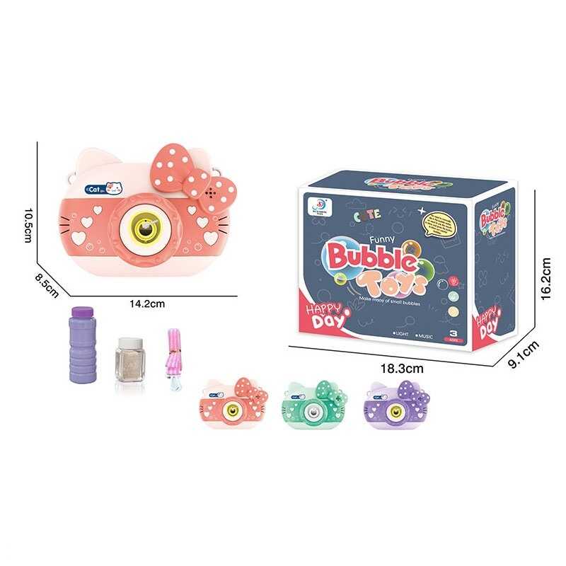 Камера з мильними бульбашками 6280 (60/2) на батарейках, мелодія, світло, звукові ефекти, пляшечка з рідиною, ремінець з карабіном в коробці, ВИДАЄТЬСЯ МІКС ВИДІВ