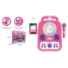 Караоке 5023 (6) підсвічування, мікрофон, 12 мелодій, підключення до телефону, працює тільки від мережі, регулювання гучності, USB-кабель, в коробці