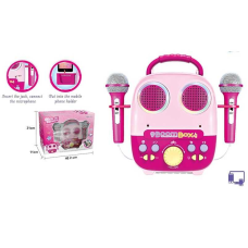 Караоке 5040 (12) підсвічування, 2 мікрофони, 12 мелодій, підключення до телефону, тільки від мережі, регулювання гучності, USB-кабель, в коробці